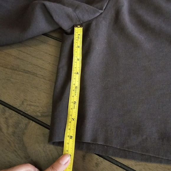 Topshop High-waisted Pleated Washed Black Women's Bermudas - Picture 6 of 7